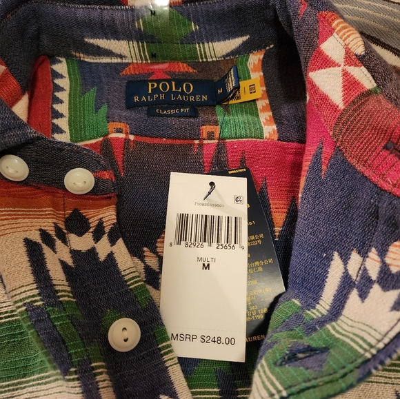 $OLD!!! 248 Polo Ralph Lauren Aztec Southwestern Country Sportsman Shirt Med - Picture 4 of 10